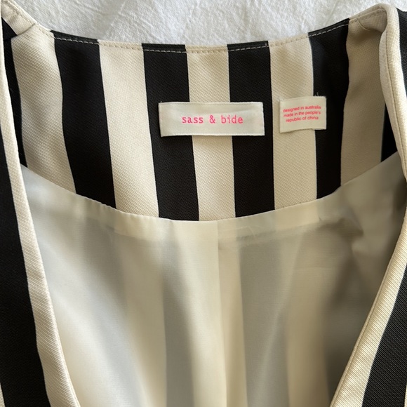 sass & bide ‘The Undertones’ Stripe Jacket Blazer Size 8 AU/UK VGC Cream Black - Picture 2 of 5
